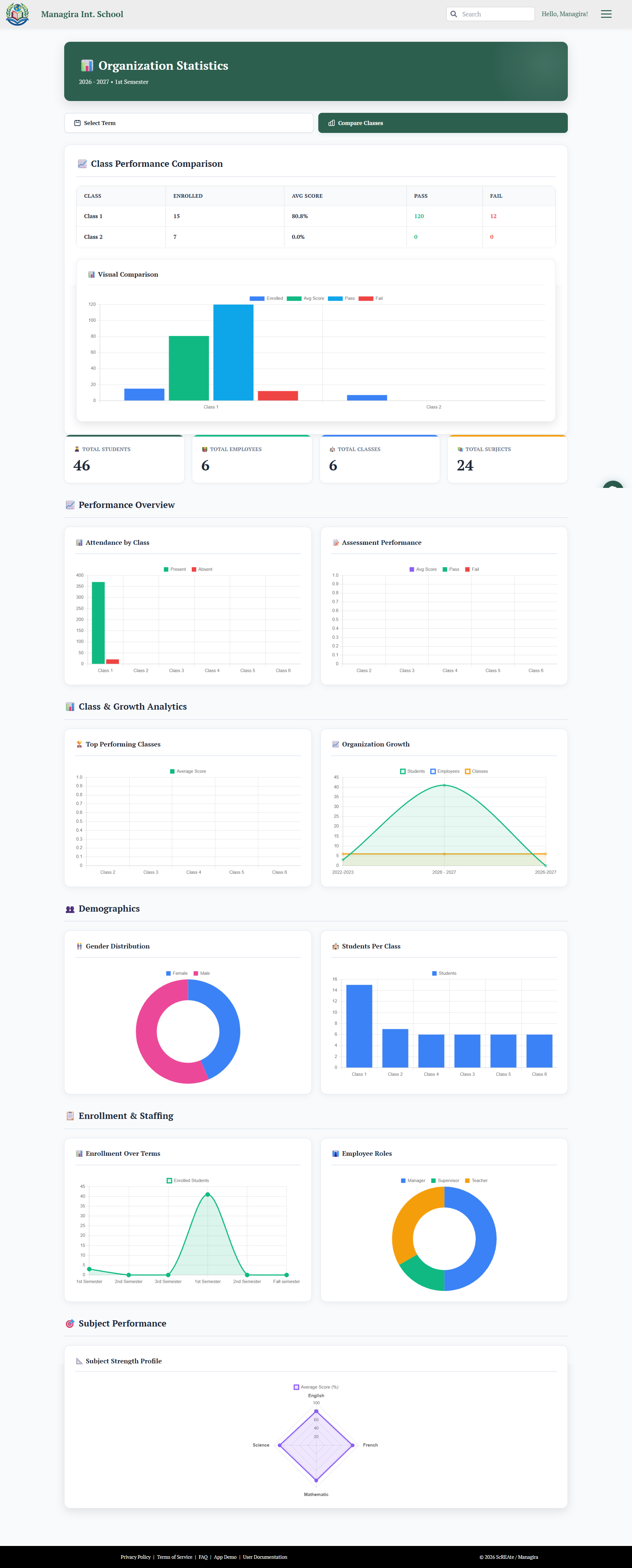 Organization Statistics preview